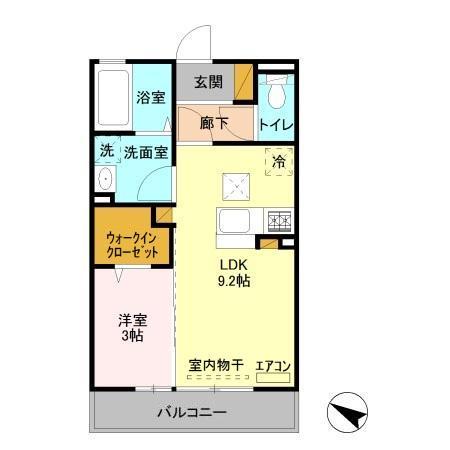 イーストファインヒルズ 102｜茨城県ひたちなか市大字東石川(賃貸アパート1LDK・1階・33.38㎡)の写真 その2