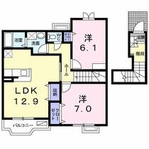 ファミ－ルおおね 202 ｜ 愛知県東海市名和町大根（賃貸アパート2LDK・2階・64.23㎡） その2