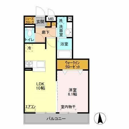 千葉県柏市西町(賃貸アパート1LDK・3階・40.18㎡)の写真 その2