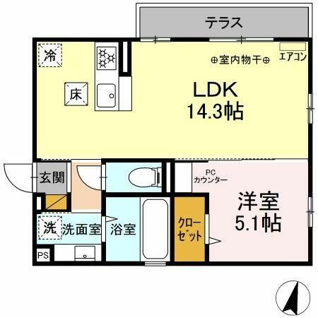 仮）Ｄ－ｒｏｏｍ南町３丁目 101｜千葉県千葉市中央区南町３丁目(賃貸アパート1LDK・1階・43.81㎡)の写真 その1