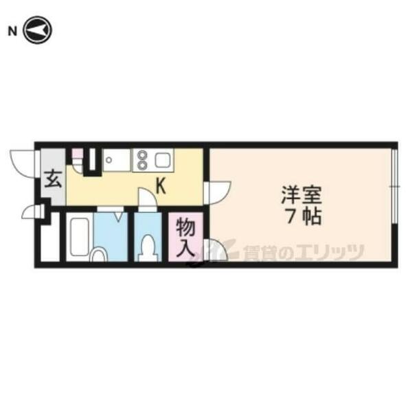 京都府舞鶴市字浜(賃貸アパート1K・2階・22.35㎡)の写真 その2
