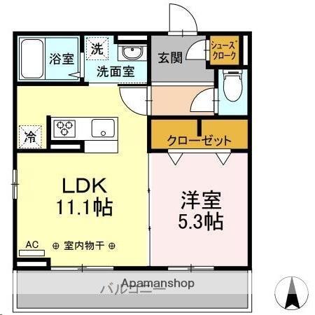 宮城県仙台市太白区泉崎１丁目(賃貸アパート1LDK・2階・41.12㎡)の写真 その2