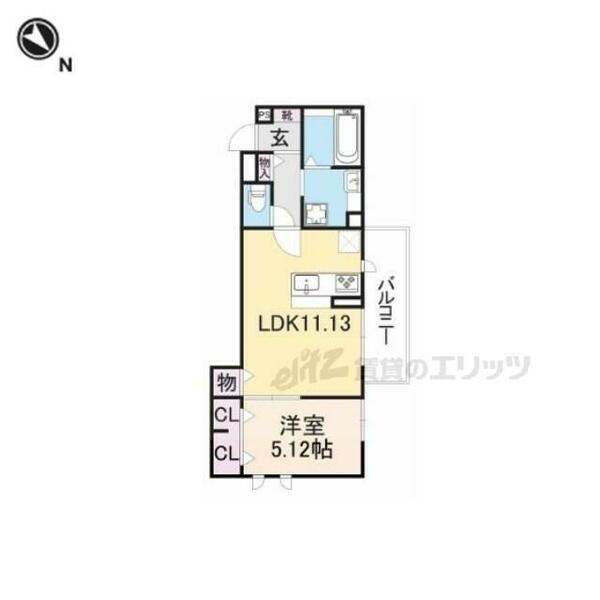 Ｌｕｃｅｎｔ本堅田 203｜滋賀県大津市本堅田６丁目(賃貸アパート1LDK・2階・42.54㎡)の写真 その2