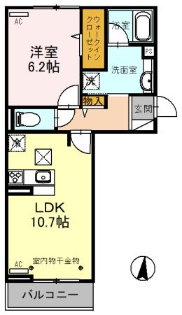 同じ建物の物件間取り写真 - ID:208009312136