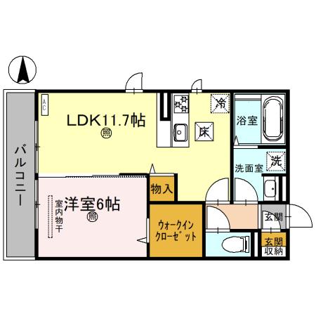 楓　Ａ棟 A105｜奈良県奈良市大森町(賃貸アパート1LDK・1階・45.29㎡)の写真 その1