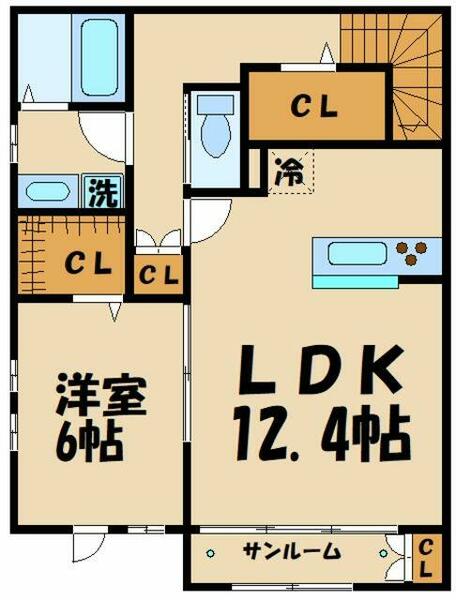 東京都調布市国領町４丁目(賃貸アパート1LDK・2階・61.69㎡)の写真 その2