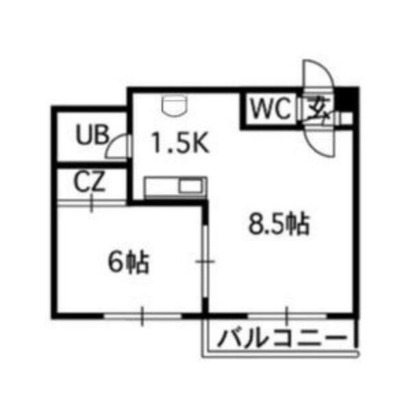 北海道札幌市厚別区厚別中央二条４丁目(賃貸マンション1LDK・4階・33.80㎡)の写真 その2