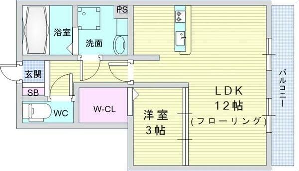 イル・クアドロ｜大阪府池田市石橋２丁目(賃貸アパート1LDK・1階・40.18㎡)の写真 その2