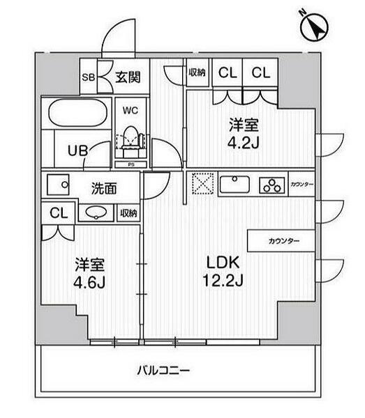 ｎｉｄｏ　ＳＵＧＡＭＯ（ニドスガモ） 1101｜東京都豊島区巣鴨２丁目(賃貸マンション2LDK・11階・51.12㎡)の写真 その2