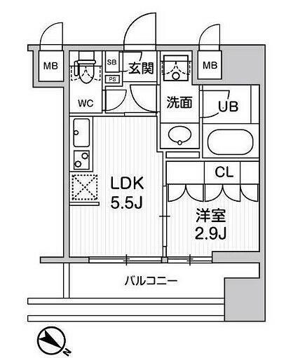 ｎｉｄｏ　ＳＵＧＡＭＯ（ニドスガモ） 805｜東京都豊島区巣鴨２丁目(賃貸マンション1DK・8階・25.29㎡)の写真 その2