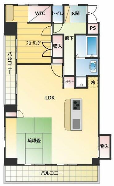 ダイタ若松町マンション 601｜山梨県甲府市若松町(賃貸マンション1LDK・6階・82.05㎡)の写真 その2