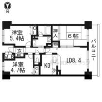 二条聚楽町アーバンコンフォート 603 ｜ 京都府京都市上京区聚楽町（賃貸マンション3LDK・6階・59.49㎡） その2