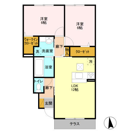 同じ建物の物件間取り写真 - ID:209005650174