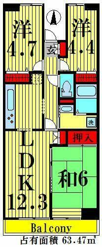 同じ建物の物件間取り写真 - ID:211047090392