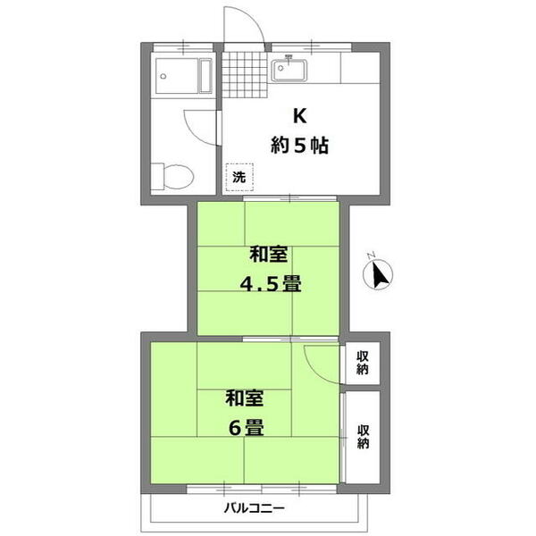 第二グランドハイツ 206｜東京都杉並区和泉２丁目(賃貸アパート2K・2階・27.00㎡)の写真 その2