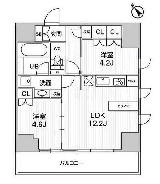 ｎｉｄｏ　ＳＵＧＡＭＯ（ニドスガモ） 1101｜東京都豊島区巣鴨２丁目(賃貸マンション2LDK・11階・51.12㎡)の写真 その2