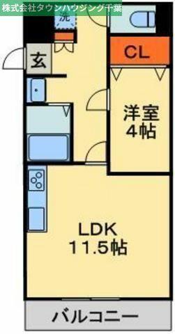 千葉県千葉市中央区今井３丁目(賃貸マンション1LDK・1階・39.80㎡)の写真 その2