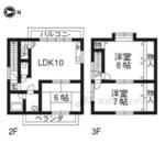 京都市右京区嵯峨広沢御所ノ内町 3階建 築26年のイメージ