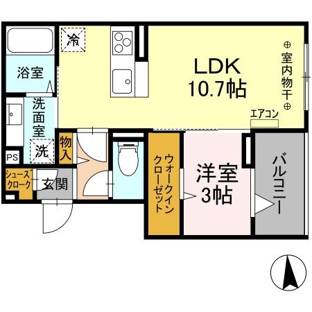 ラ・ブリエ城南 202｜茨城県水戸市城南３丁目(賃貸アパート1LDK・2階・35.71㎡)の写真 その1