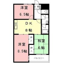 岐阜県岐阜市切通４丁目（賃貸アパート3DK・3階・59.24㎡） その2