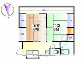 二宮住宅 6 ｜ 山梨県甲斐市富竹新田（賃貸一戸建2K・--・40.56㎡） その2