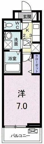カスターニャ 201｜神奈川県大和市下鶴間(賃貸アパート1K・2階・26.15㎡)の写真 その2