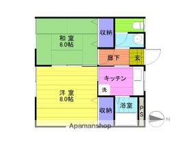 宮城県仙台市宮城野区福室３丁目（賃貸アパート2K・1階・42.60㎡） その2