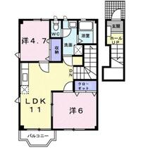 福岡県福岡市東区三苫１丁目（賃貸アパート2LDK・2階・52.50㎡） その2