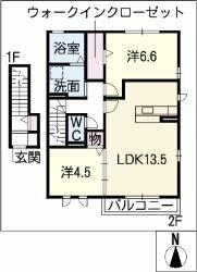 リコ　プロスペラーレ　Ａ 201｜岐阜県可児市矢戸(賃貸アパート2LDK・2階・63.63㎡)の写真 その2