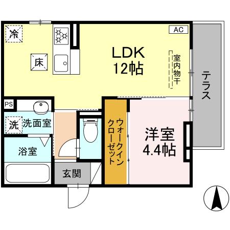 Ｇｒａｎｄｈｅｉｇｈｔｓ　Ｖｉｏｌｅｔ 105｜三重県桑名市大字矢田(賃貸アパート1LDK・1階・40.92㎡)の写真 その1