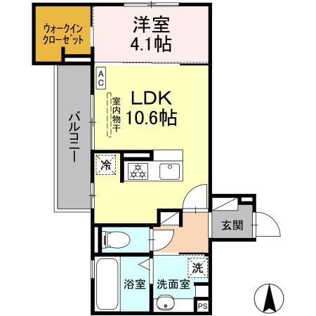 Ｇｒａｎｄｈｅｉｇｈｔｓ　Ｖｉｏｌｅｔ 303｜三重県桑名市大字矢田(賃貸アパート1LDK・3階・40.53㎡)の写真 その1