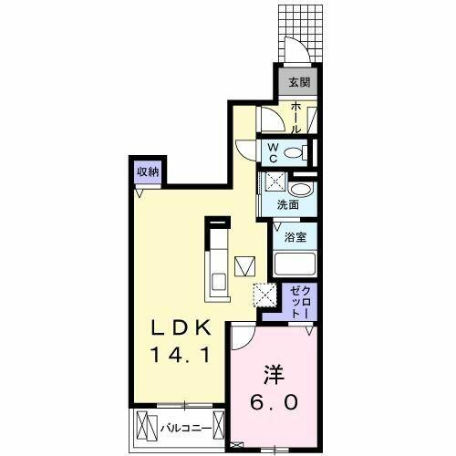 ヴィラ　コンテール 102｜神奈川県川崎市川崎区藤崎２丁目(賃貸アパート1LDK・1階・48.50㎡)の写真 その2