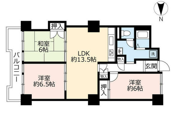 ＵＲアーバニア千代田 0001603｜愛知県名古屋市中区千代田５丁目(賃貸マンション3LDK・16階・74.22㎡)の写真 その2