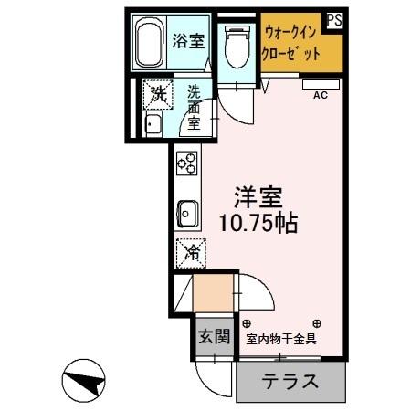 ボヌールＫ 101｜埼玉県さいたま市北区宮原町１丁目(賃貸アパート1R・1階・28.80㎡)の写真 その2