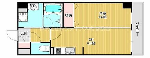 大阪府大阪市都島区中野町４丁目（マンション）の賃貸物件の間取り