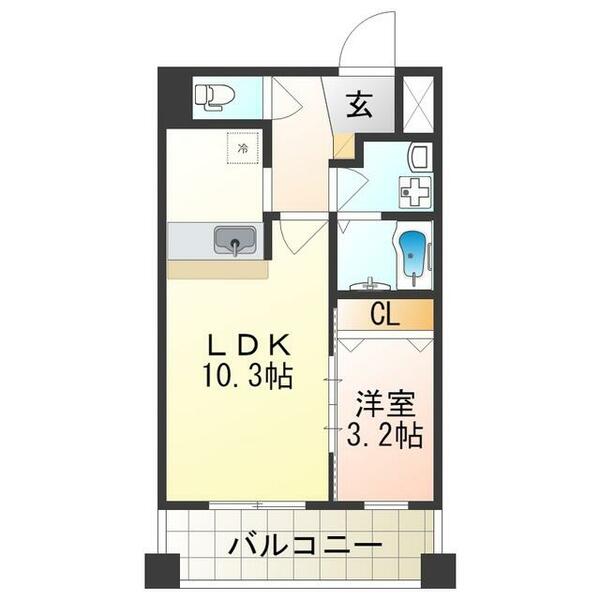 大阪府大阪市阿倍野区阪南町２丁目(賃貸マンション1LDK・4階・33.10㎡)の写真 その2