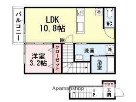 シャルム岡垣Ⅱ  ｜ 福岡県遠賀郡岡垣町海老津駅南３丁目（賃貸アパート1LDK・2階・35.23㎡） その2