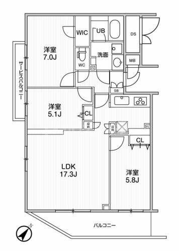 同じ建物の物件間取り写真 - ID:213101662500