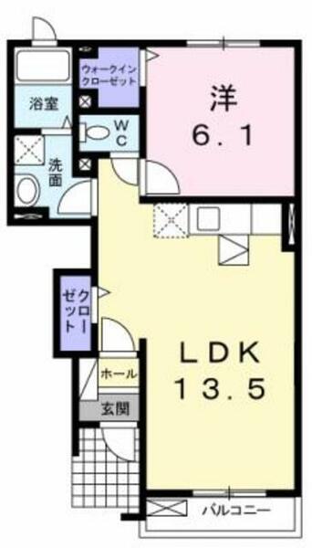 サン　アーク　ビレッジ 103｜千葉県茂原市大芝(賃貸アパート1LDK・1階・44.70㎡)の写真 その2