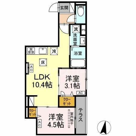 同じ建物の物件間取り写真 - ID:213101644917