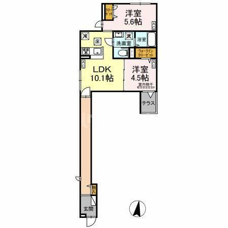 グラナーデ興宮町 103｜東京都江戸川区興宮町(賃貸アパート2LDK・1階・54.02㎡)の写真 その2