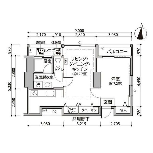 東雲キャナルコートＣＯＤＡＮ１１号棟 1018｜東京都江東区東雲１丁目(賃貸マンション1LDK・10階・47.55㎡)の写真 その2