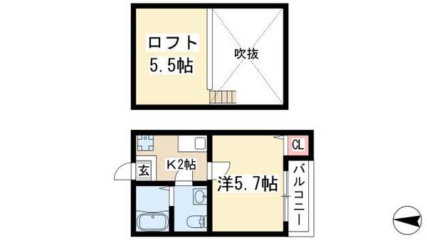 ウィングコート 105｜愛知県名古屋市瑞穂区大喜町３丁目(賃貸アパート1K・1階・18.39㎡)の写真 その2