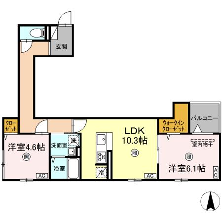 同じ建物の物件間取り写真 - ID:213106264093