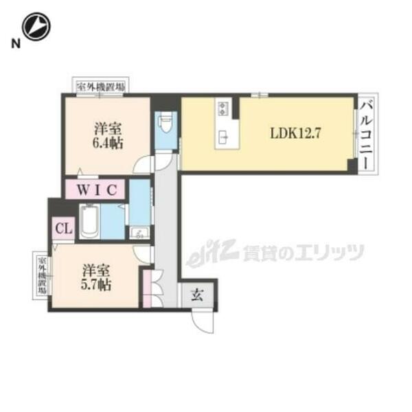 アルフラット 301｜滋賀県彦根市稲枝町(賃貸マンション2LDK・3階・61.98㎡)の写真 その2