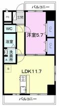 Ｍｏｎｄｏ　Ｆｕｊｉ　Ⅲ 701 ｜ 静岡県富士市緑町（賃貸マンション1LDK・7階・44.46㎡） その2