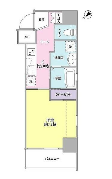 ドルフ２１スミカ 1101｜東京都中央区築地３丁目(賃貸マンション1K・11階・28.01㎡)の写真 その2