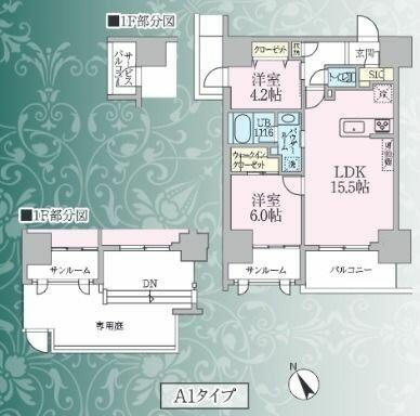 埼玉県新座市野火止５丁目(賃貸マンション2LDK・4階・64.68㎡)の写真 その2