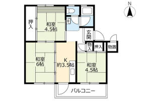 ＵＲ鳴子 0810404 ｜ 愛知県名古屋市緑区鳴子町１丁目（賃貸マンション3K・4階・45.38㎡） その1