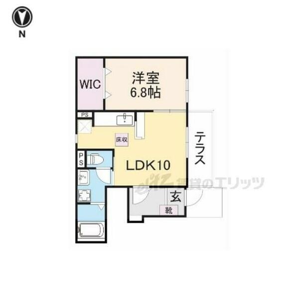 ＤＫ２ 105｜奈良県桜井市大字三輪(賃貸アパート1LDK・1階・42.58㎡)の写真 その2